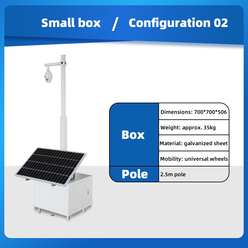 Manufacturer Mobile Surveillance Trailer with 100W Solar Panel for Remote Monitoring Applications
