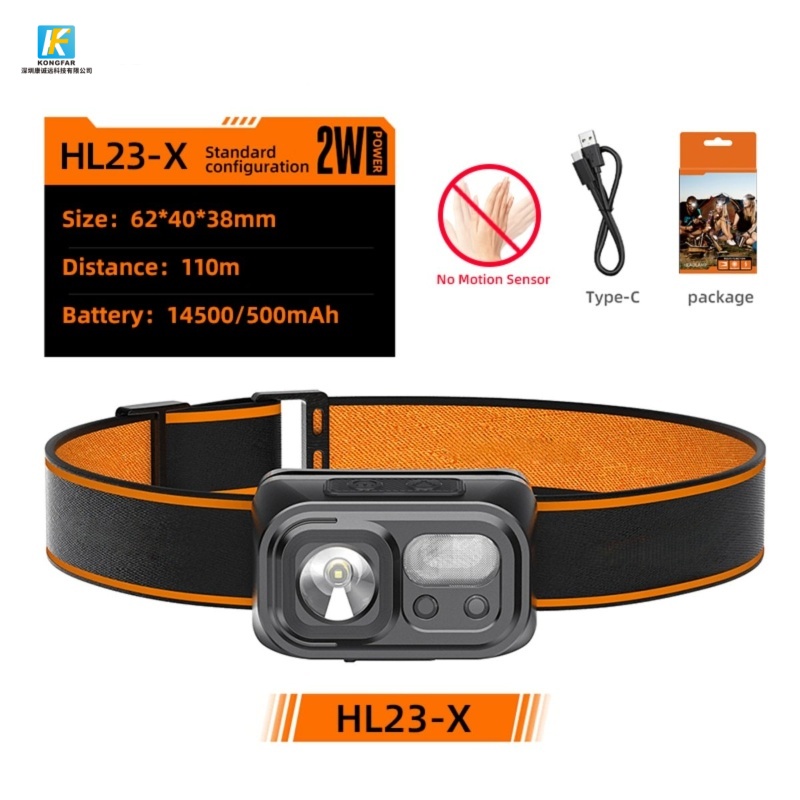 China Rechargeable Waterproof Headlamp with Red Light Sensor for Camping Hiking and Emergency