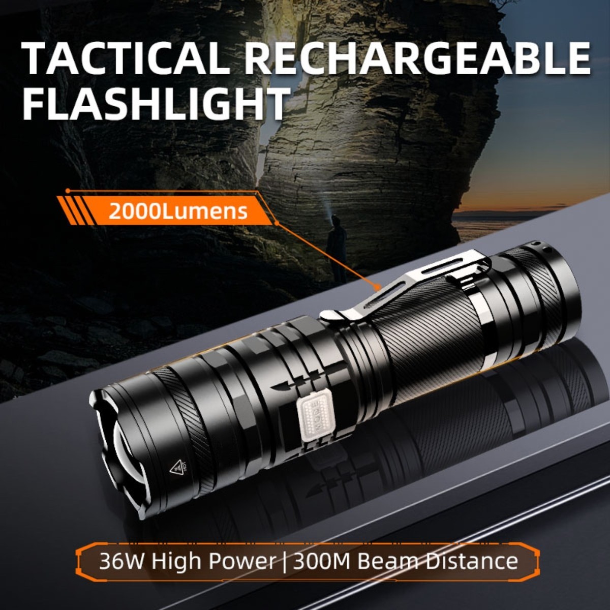 USB Rechargeable LED Headlamp with Motion Sensor for Hiking, Work & OEM Supply