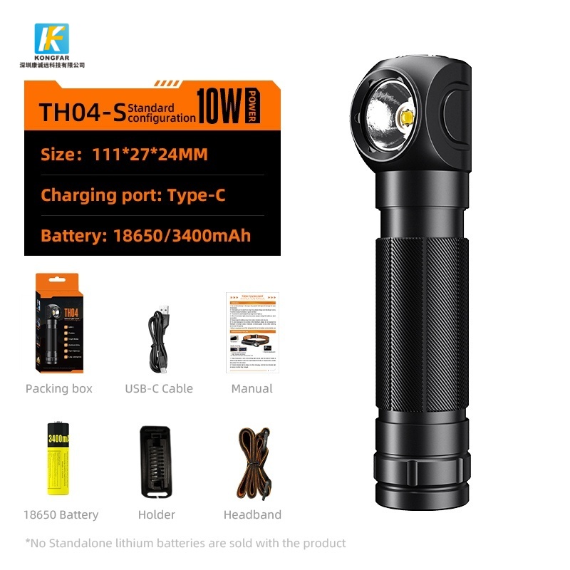 Rechargeable LED Headlamp 1000LM, Type-C USB Charging, Outdoor Hiking Light from China Supplier