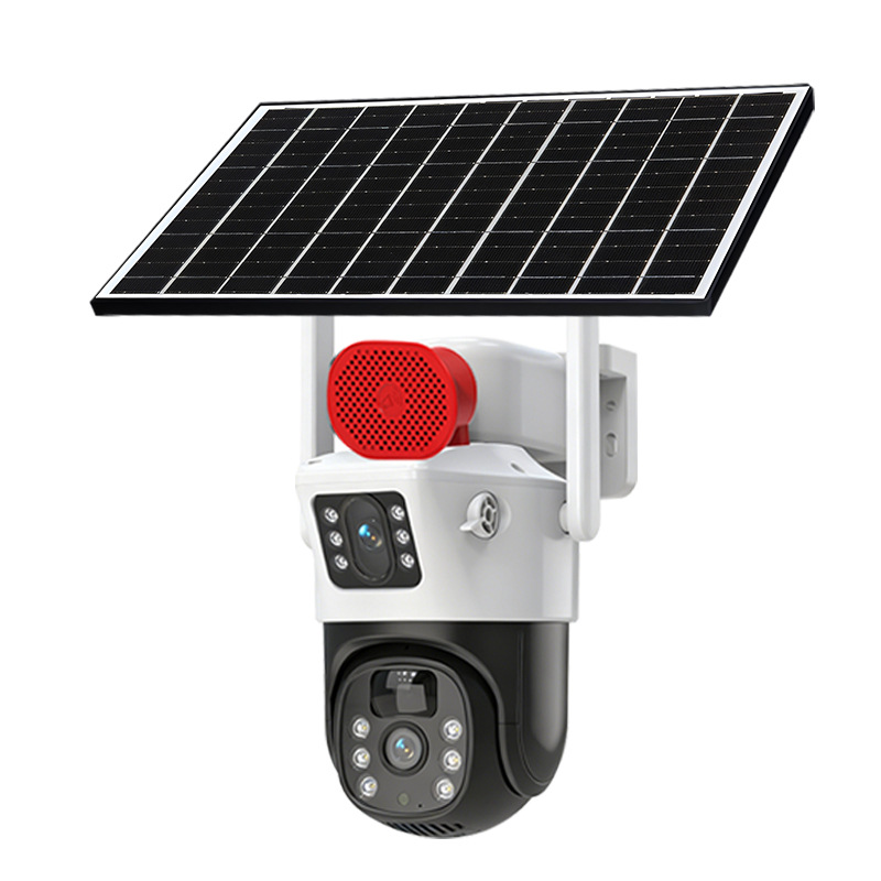 Off-Grid Solar-Powered PTZ Surveillance Camera System with Integrated Siren