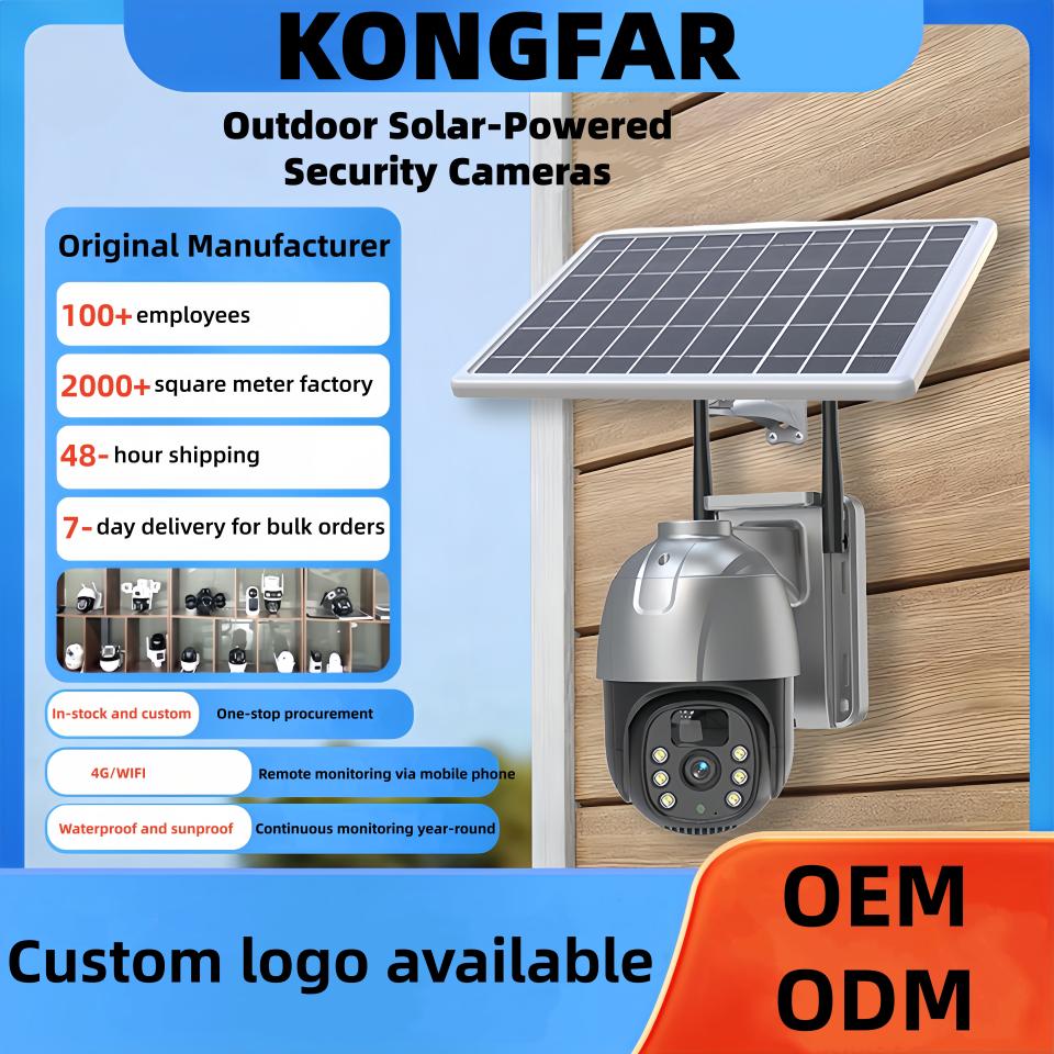 Solar-Powered PTZ Camera with Integrated Battery for Outdoor Monitoring