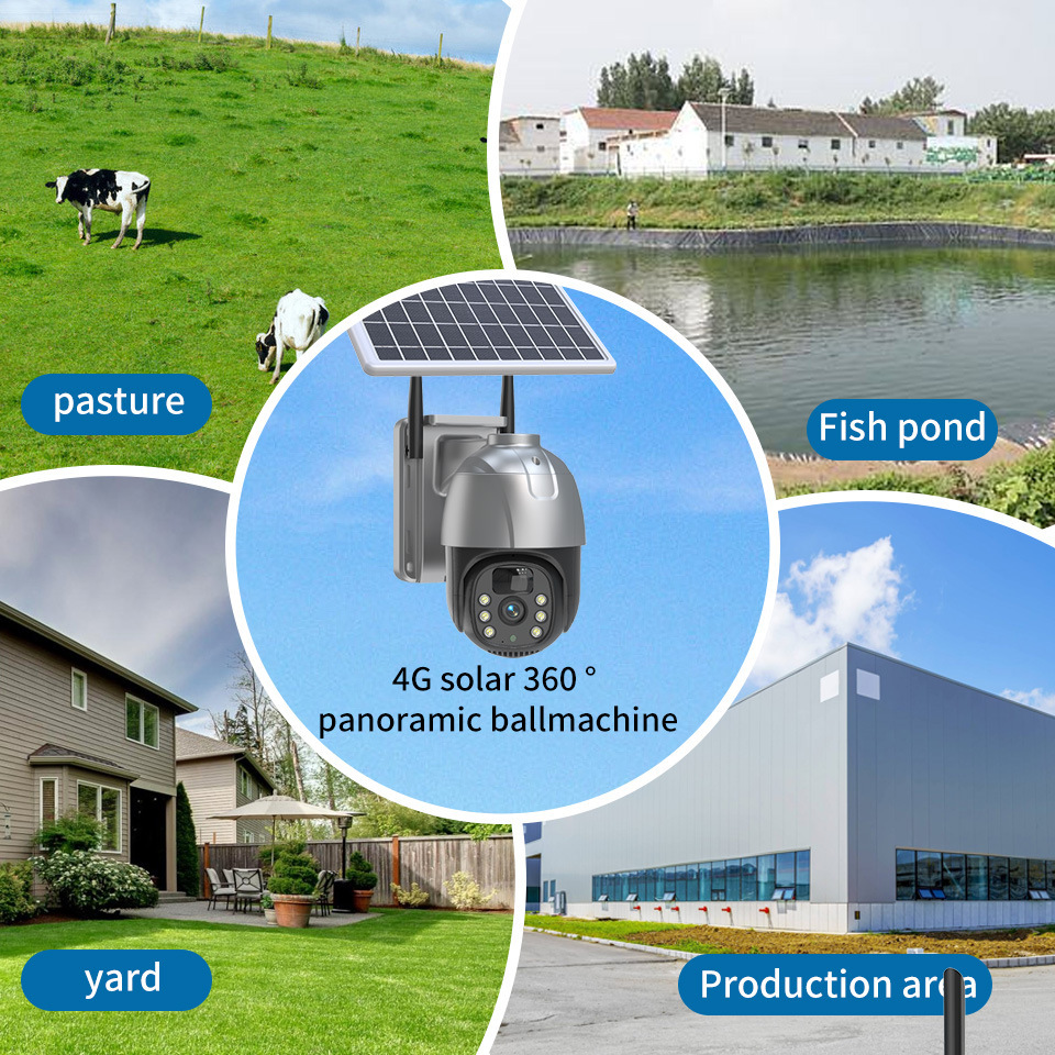 Solar-Powered PTZ Camera with Integrated Battery for Outdoor Monitoring