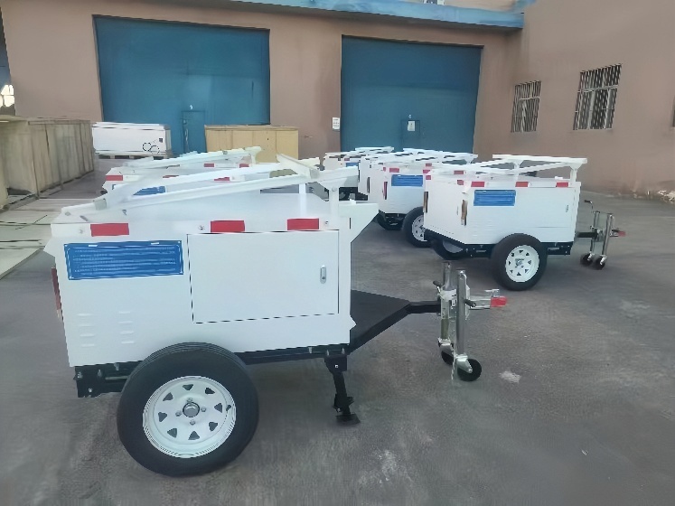 mobile surveillance trailer – all-in-one solar cctv solution for high-demand deployments