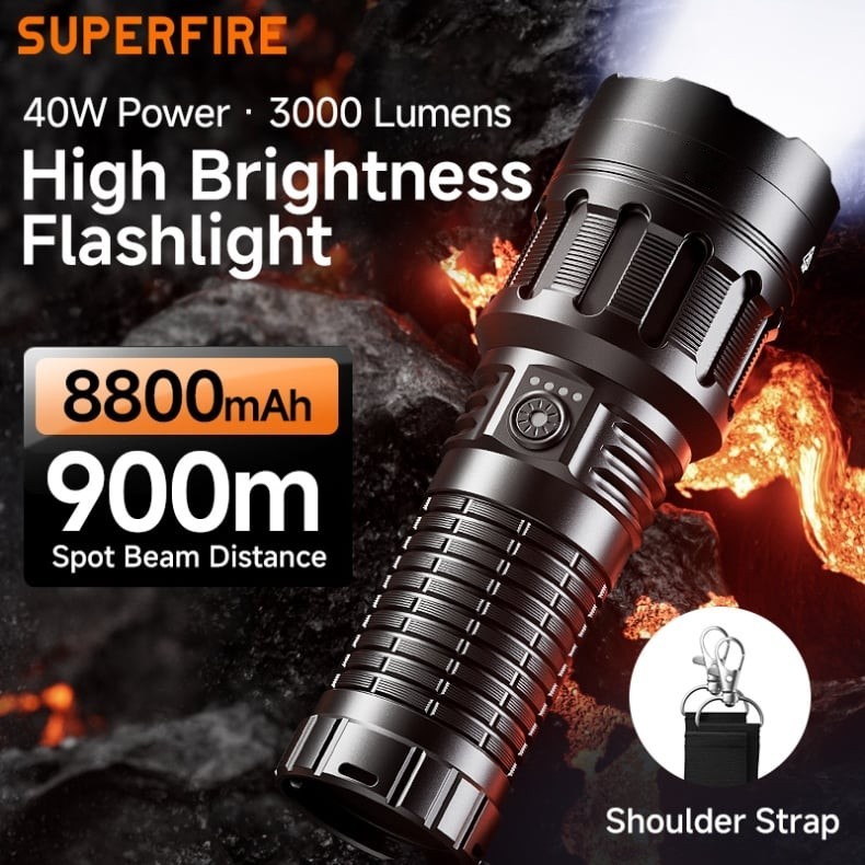 Rechargeable LED Headlamp 1000LM, Type-C USB Charging, Outdoor Hiking Light from China Supplier